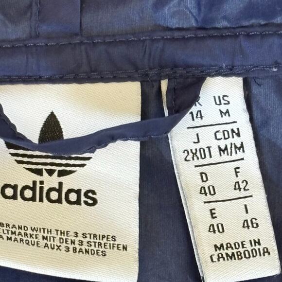 Adidas Originals Blue Windbreaker Shell Jacket Women’s M - Picture 5 of 9